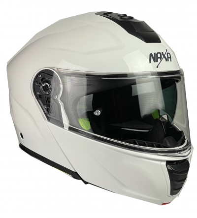 KASK NAXA FO7/D BIAŁY POŁYSK PINLOCK