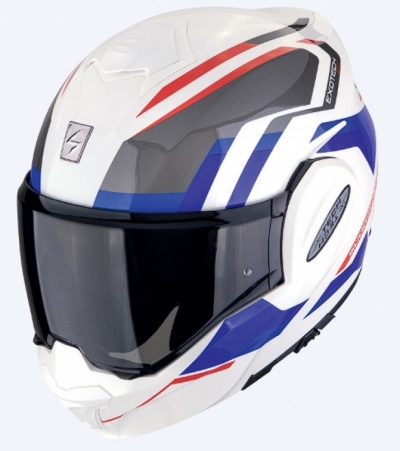 KASK SCORPION EXO-TECH EVO FURIO WHITE-RED-BLUE
