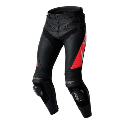 Spodnie Skórzane Rst Tractech Evo D3O Black Fluo Red